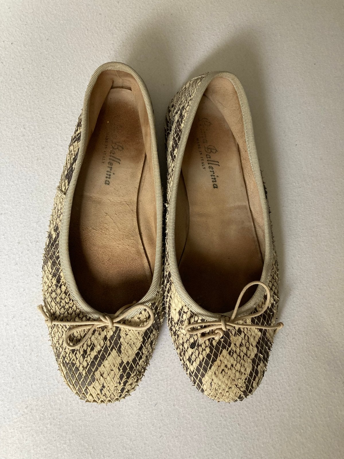Prima Ballerina ballerina's in schubbenleer, maat 37,5, Ophalen of Verzenden, Gedragen, Overige kleuren, Ballerina's