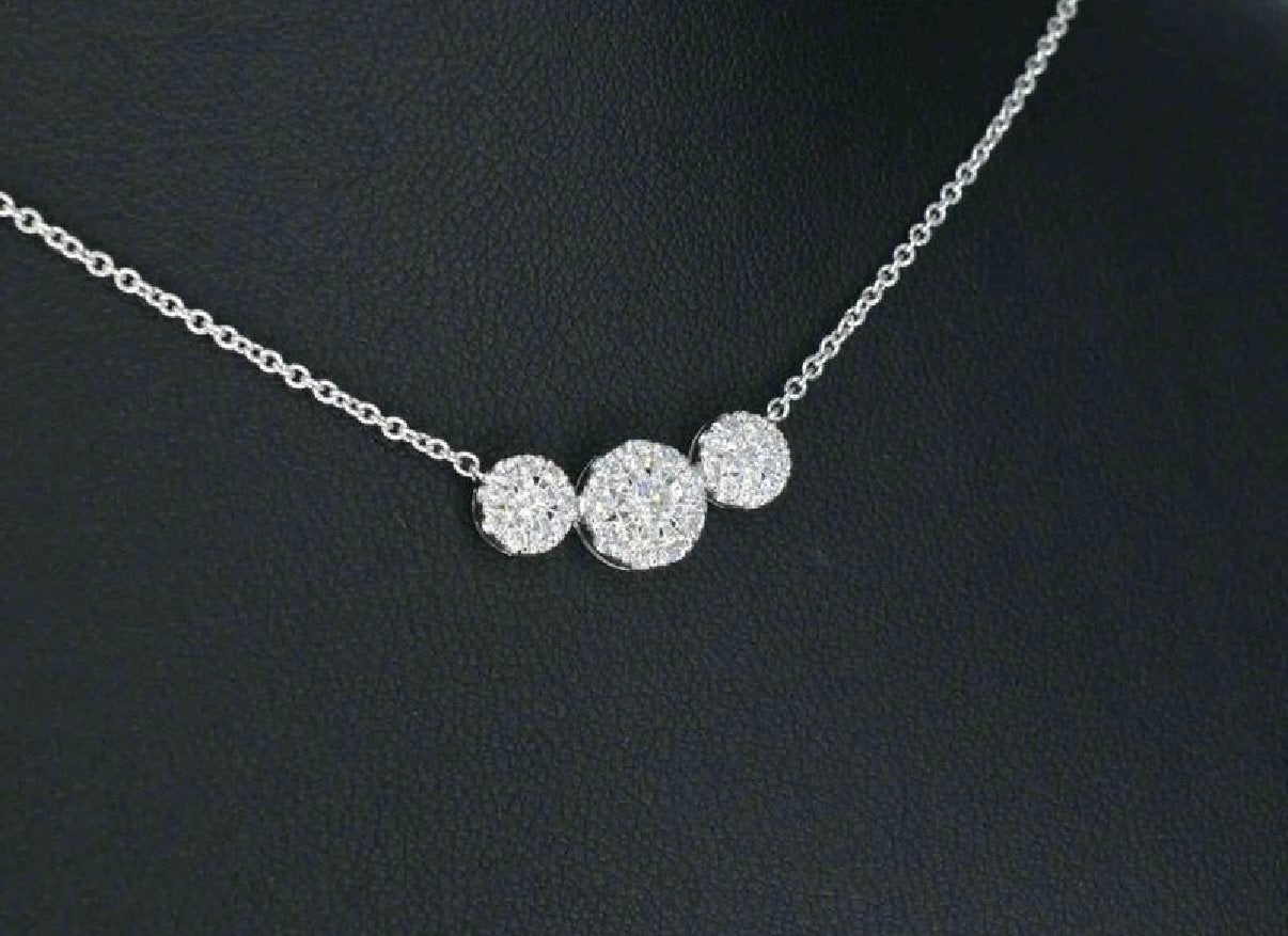 Witgouden ketting met prachtige diamanten, Wit, Ophalen of Verzenden, Zo goed als nieuw, Met edelsteen