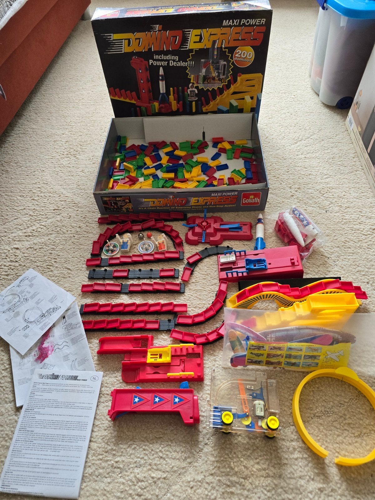 Vintage Domino Express Maxi Power (Goliath) - 100% compleet, Antiek en Kunst, Ophalen of Verzenden