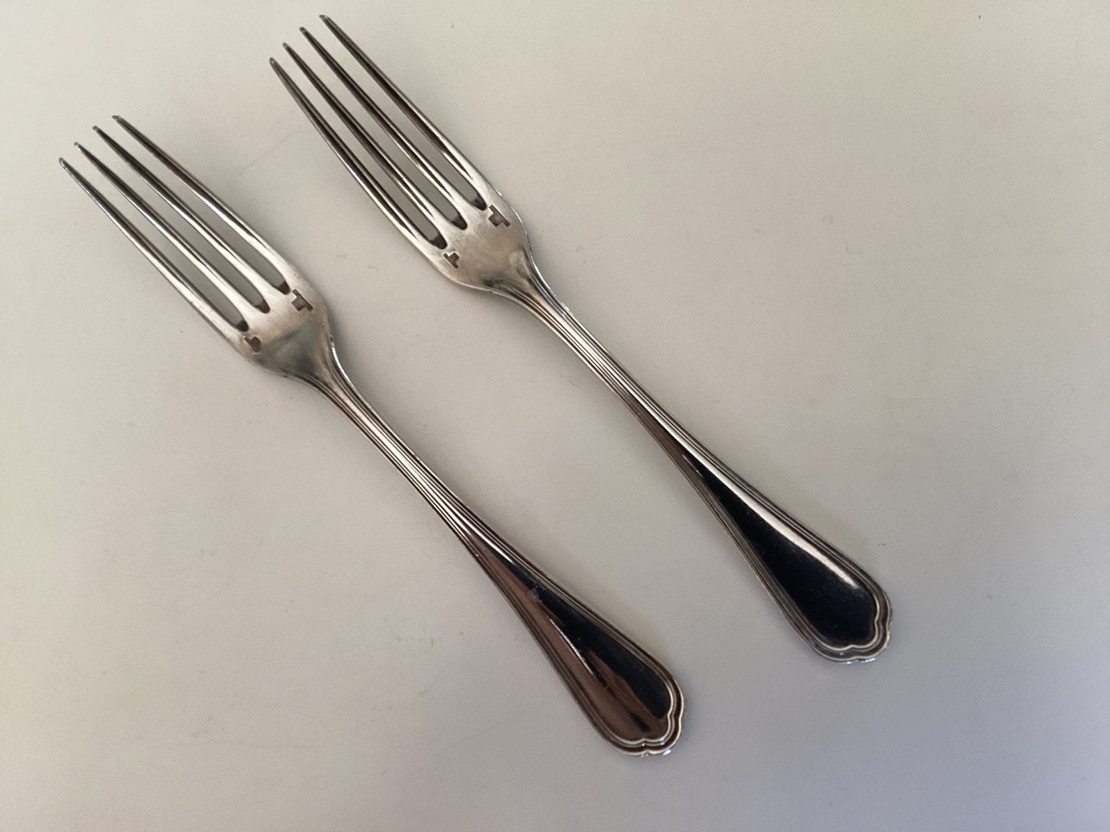 2 Christofle dinervorken model “ Spatours” 20.5 cm, Ophalen of Verzenden