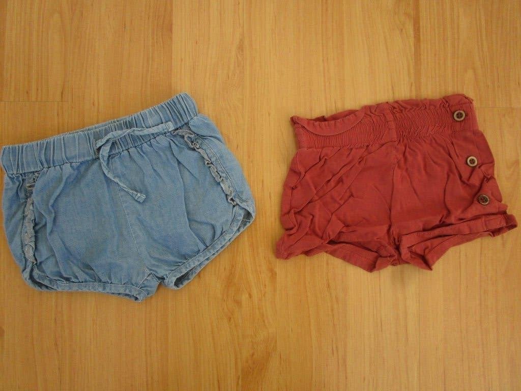 Prenatal - twee korte broekjes maat 80, Kinderen en Baby's, Babykleding | Maat 80, Broekje, Meisje, Ophalen of Verzenden, Zo goed als nieuw