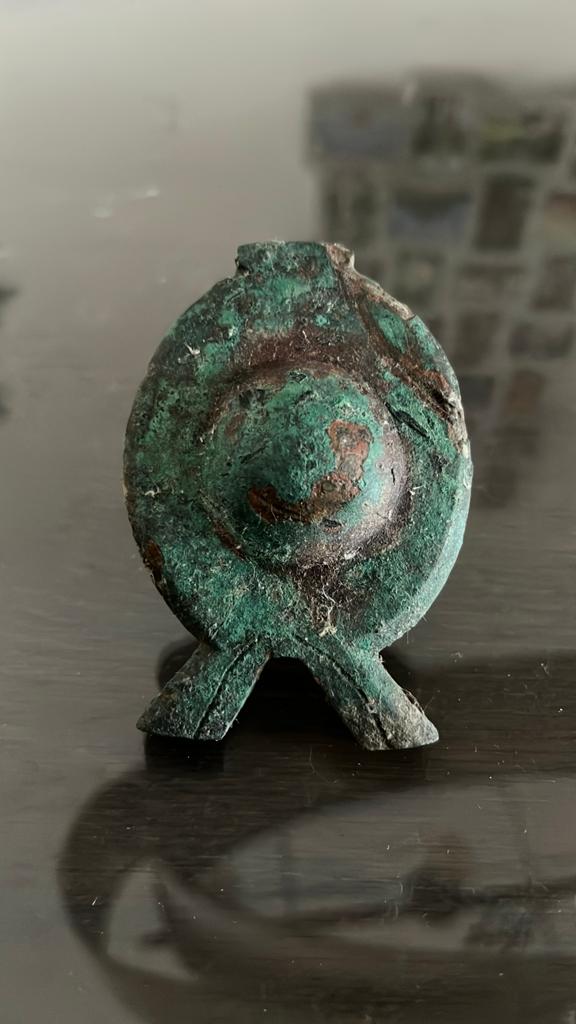 Bronzen Romeins item van koets, Ophalen of Verzenden