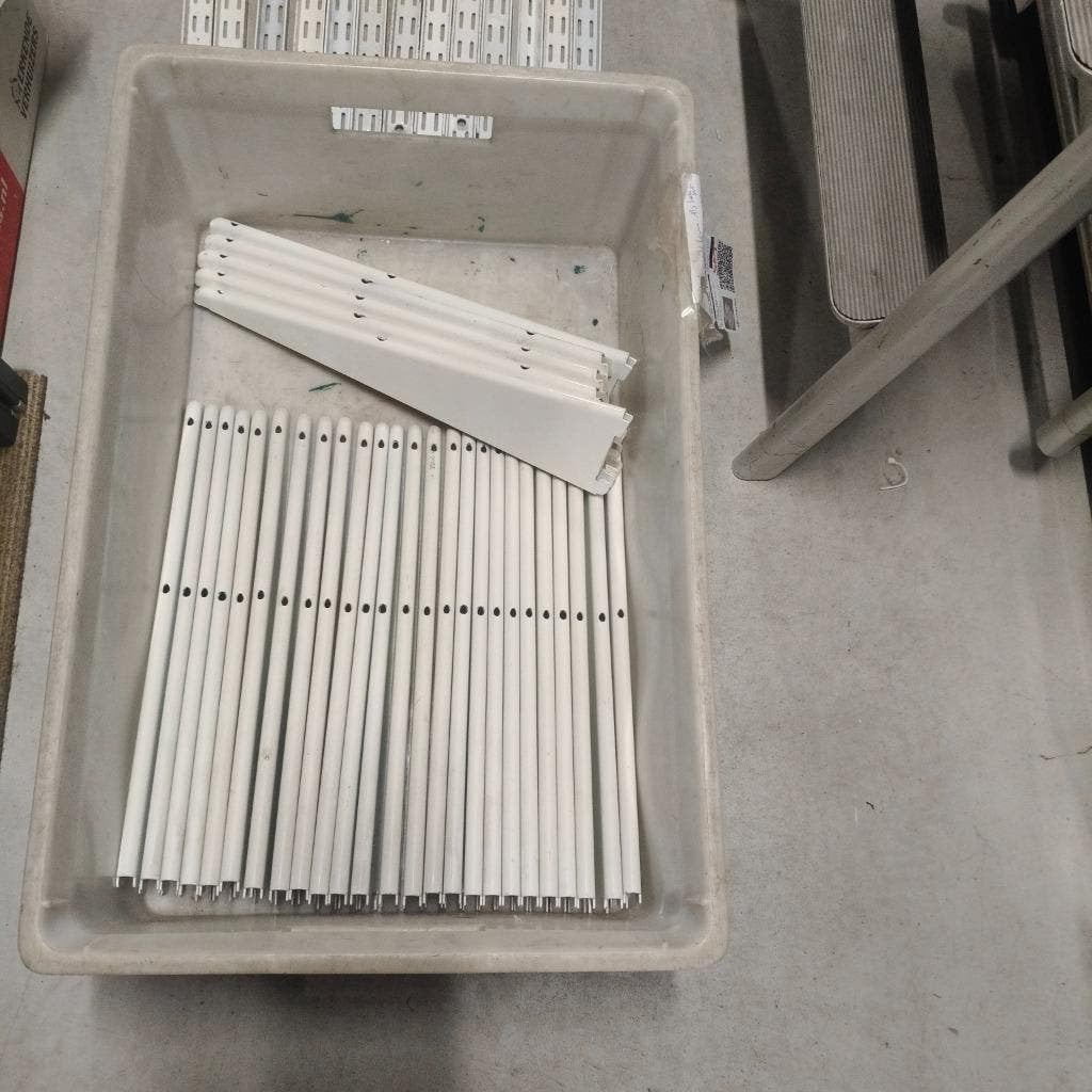 set 13x wandrail 71 cm 13x rail 42 cm 15 schap dragers 36 cm, Ophalen, Gebruikt