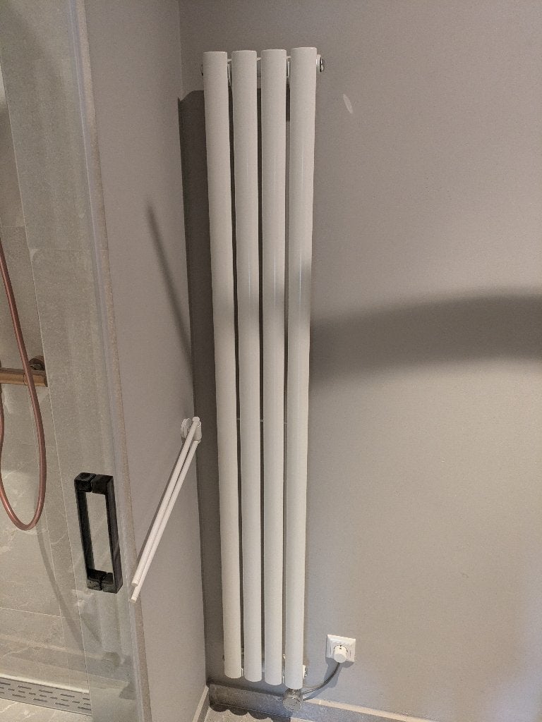 Hudson Reed verticale elektrische designradiator 160cm, Ophalen, Radiator, Minder dan 60 cm, Zo goed als nieuw