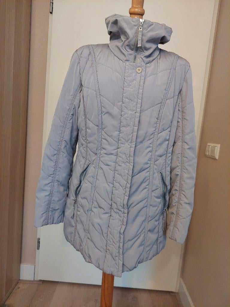 GELCO halflange jas ( maat 40 ), Kleding | Dames, Ophalen of Verzenden, Gedragen, Maat 38/40 (M), Grijs