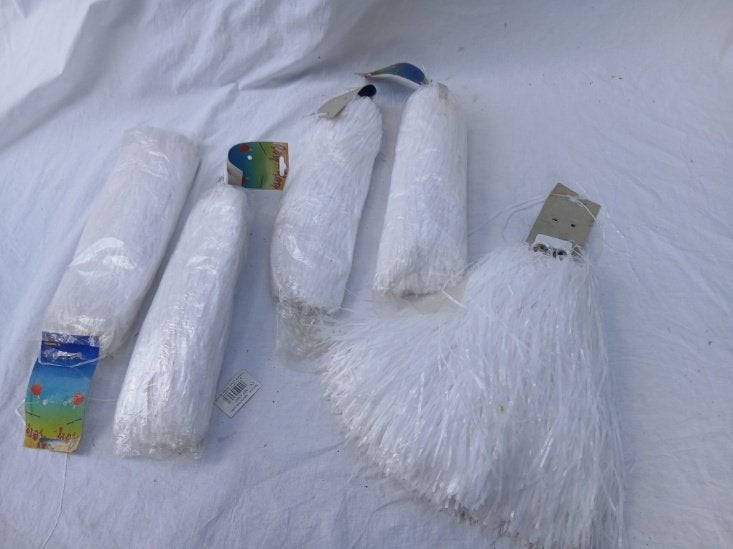5 witte pompoms, ., Nieuw, Ophalen of Verzenden, .