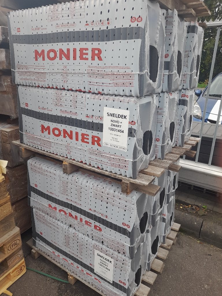 Monier sneldek dakpannen novo + zwart, Ophalen, Steen of Klei, Zwart, Nieuw