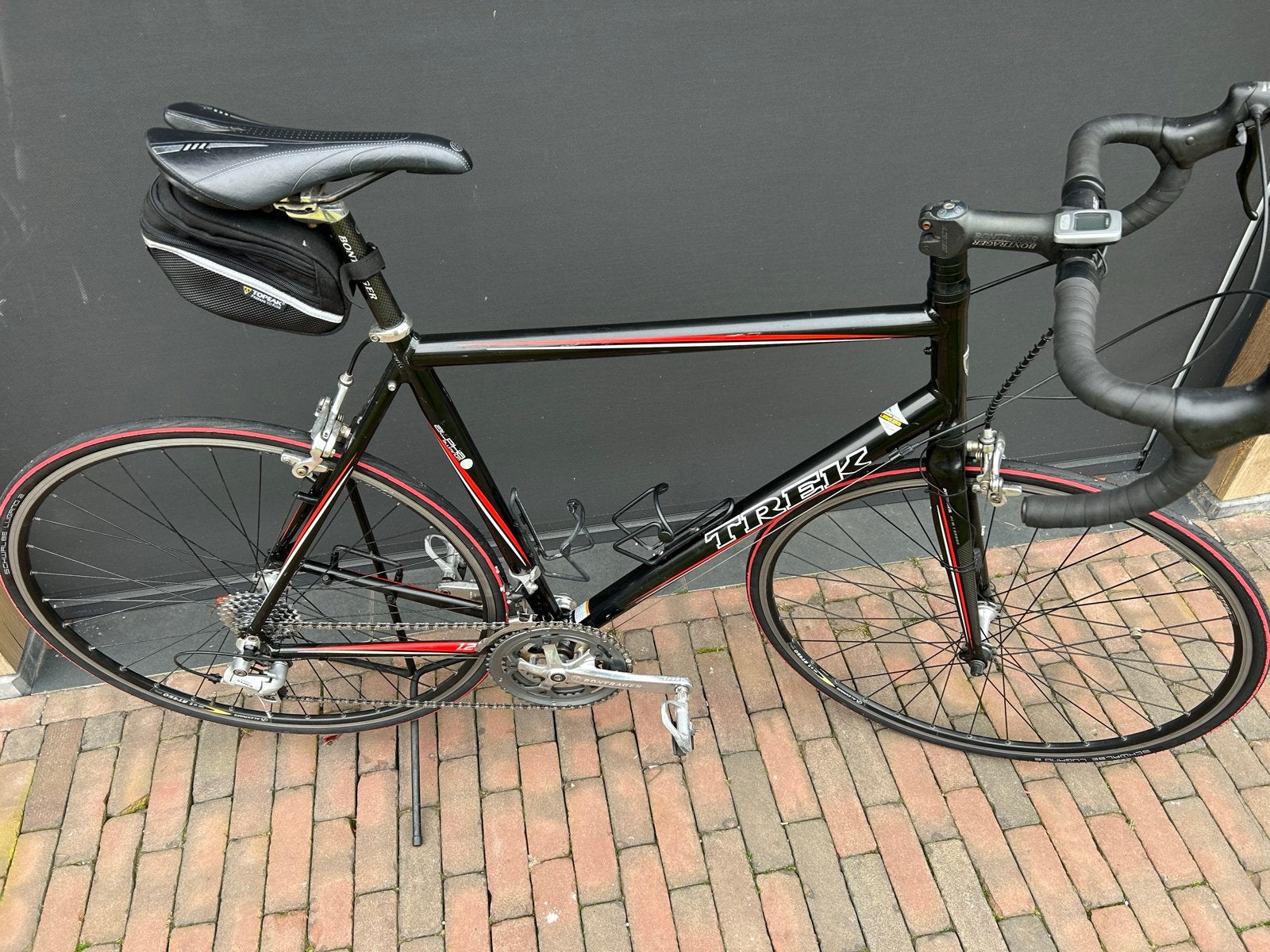 Trek racefiets 1.2 - Zwart/Rood, 28 inch, Gebruikt, Aluminium, Meer dan 20 versnellingen