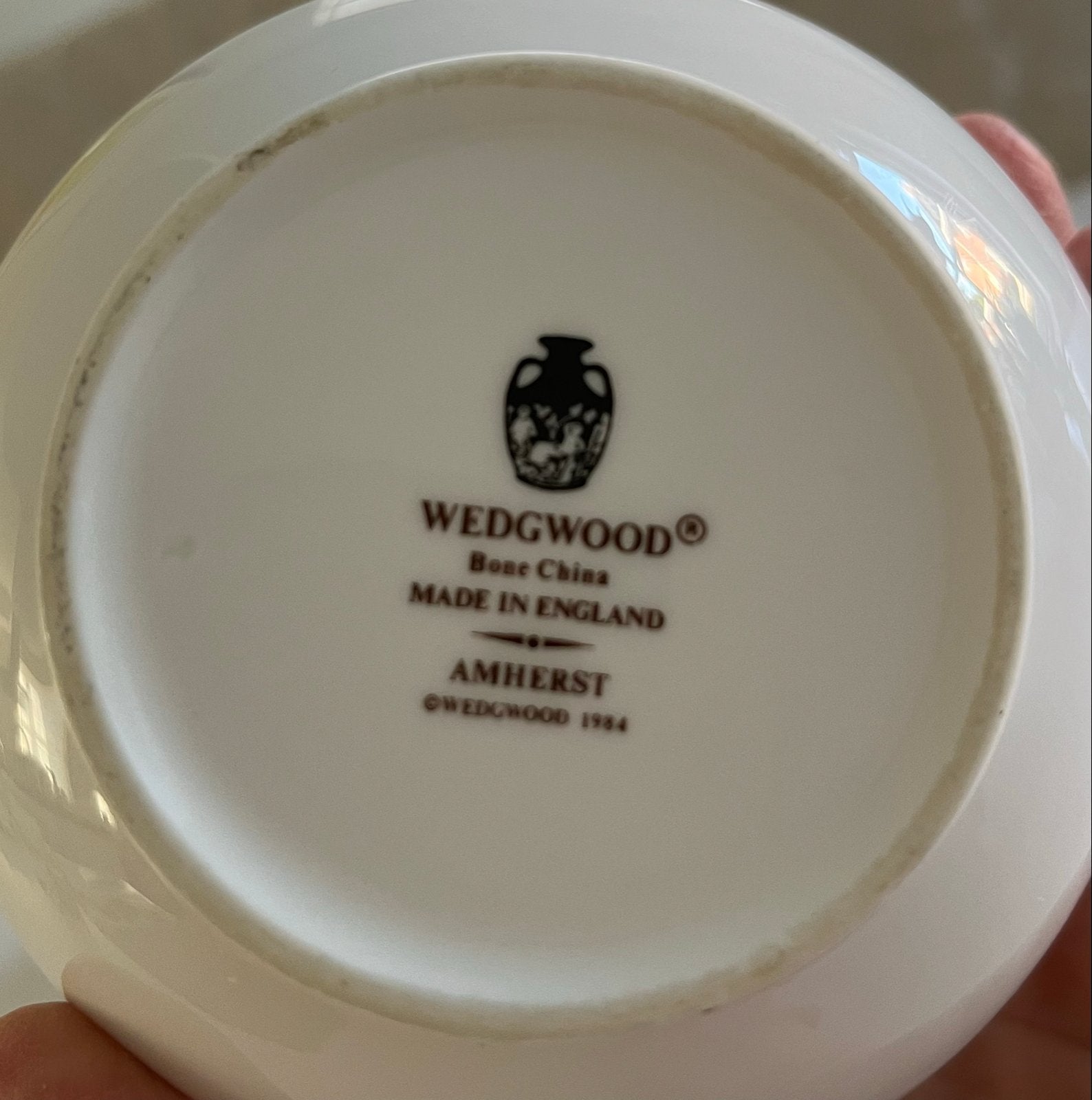 Wedgwood Amherst Melkkan en Suikerpot - Bone China, Ophalen, Klassiek, Overige typen, Zo goed als nieuw