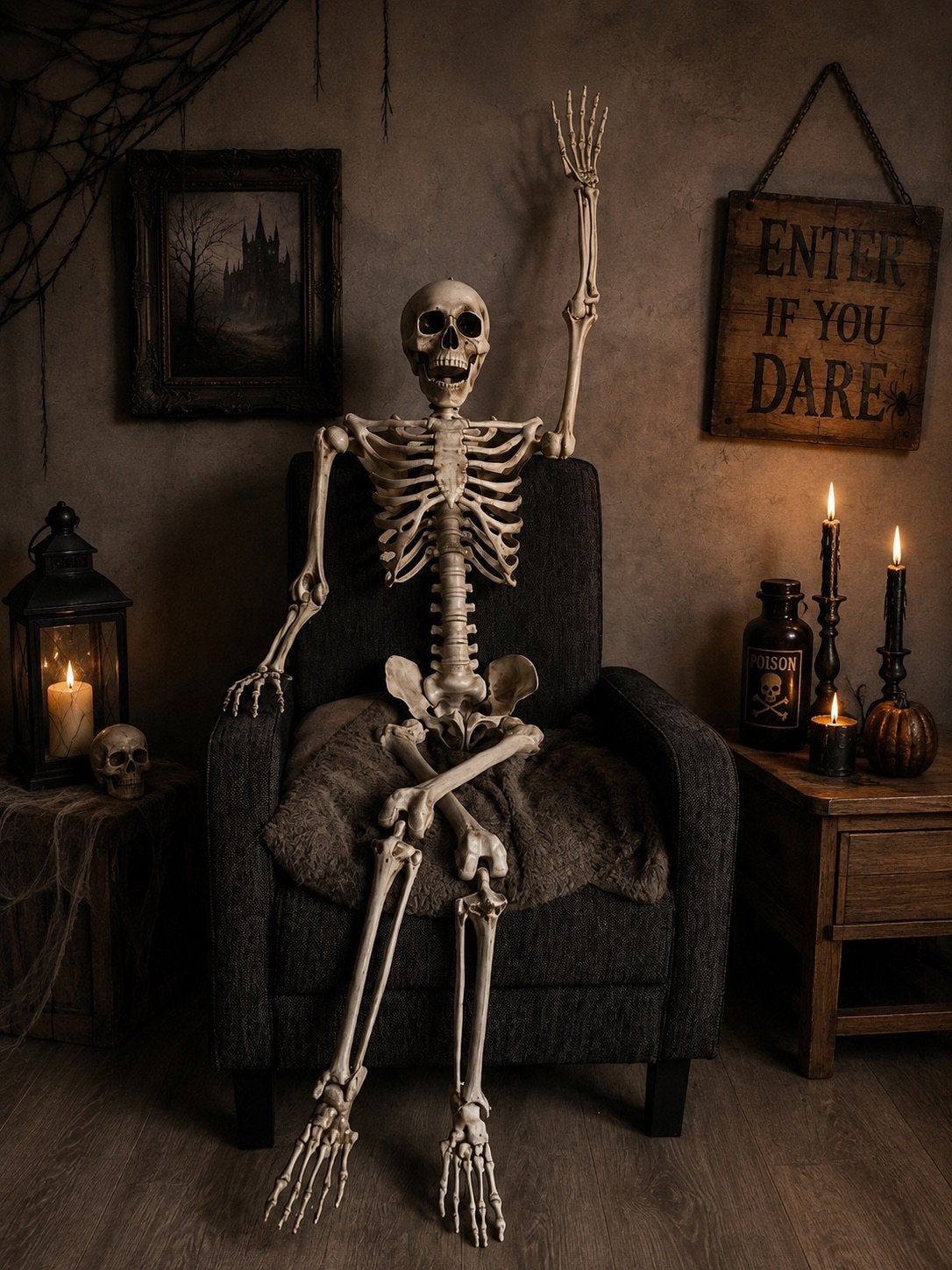Halloween skelet te huur!, Ophalen, Zo goed als nieuw