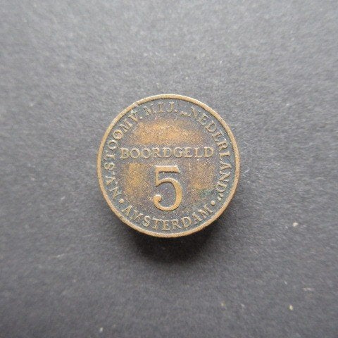 5 Cent Boordgeld Nederland 1947 SMN (01), Postzegels en Munten, Verzenden, Koningin Wilhelmina, 5 cent, Losse munt