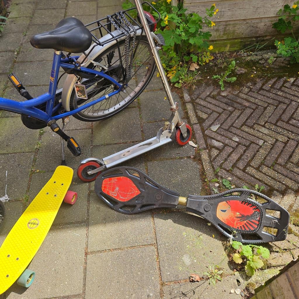 Kinder fiets en step, Ophalen, Gebruikt, Velgrem, Handrem