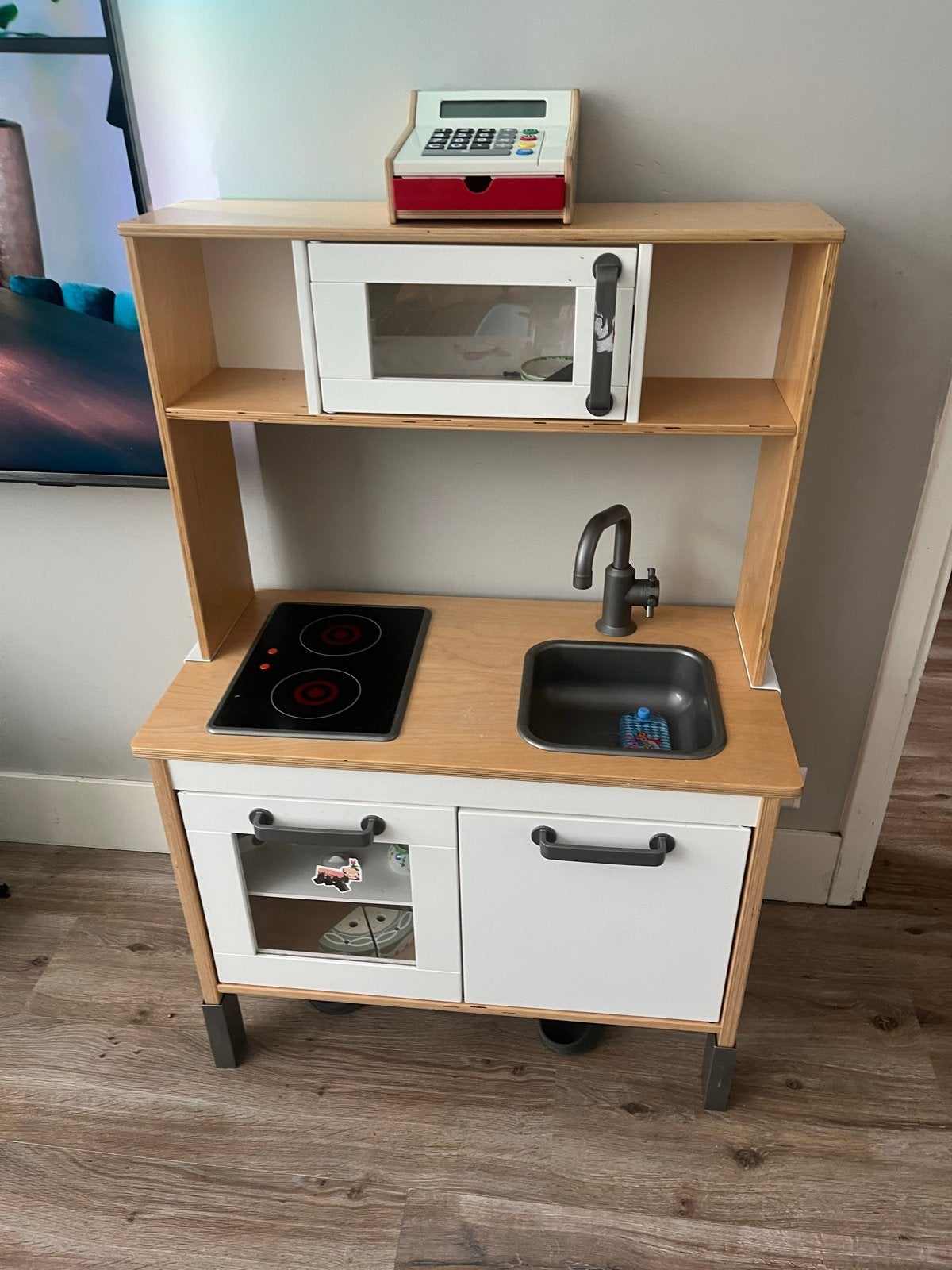 IKEA DUKTIG Speelkeuken met magnetron en kassa, Ophalen, Gebruikt, Hout, Speelkeuken