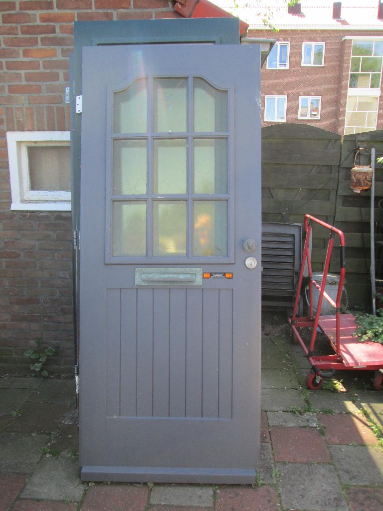 Div Hardhouten Voordeuren / vanaf 30 euro, Ophalen, Gebruikt, Buitendeur, 200 tot 215 cm