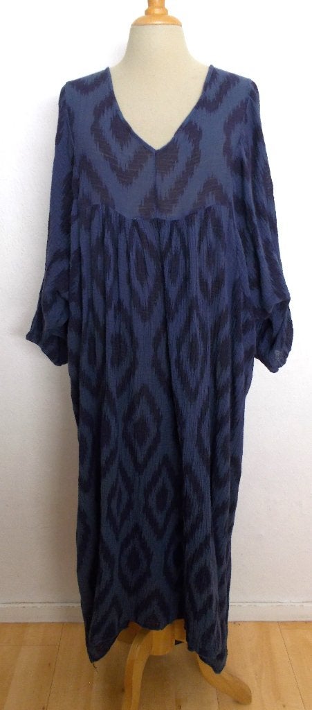 Mooie 100% katoenen blauwe maxi jurk van Ineo Couture! XXL, Kleding | Dames, Jurken, Maat 46/48 (XL) of groter, Zo goed als nieuw