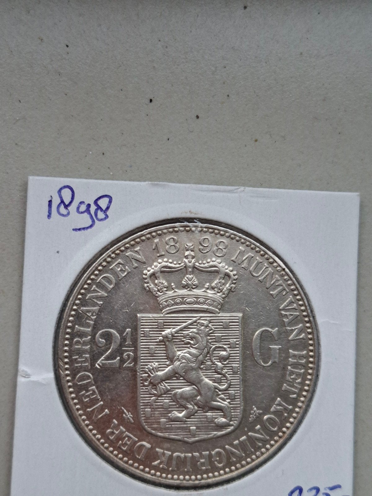 Rijksdaalder 1898 prachtig mooi 2½ gulden Wilhelmina, Postzegels en Munten, Munten | Nederland, Zilver, Ophalen of Verzenden, Koningin Wilhelmina