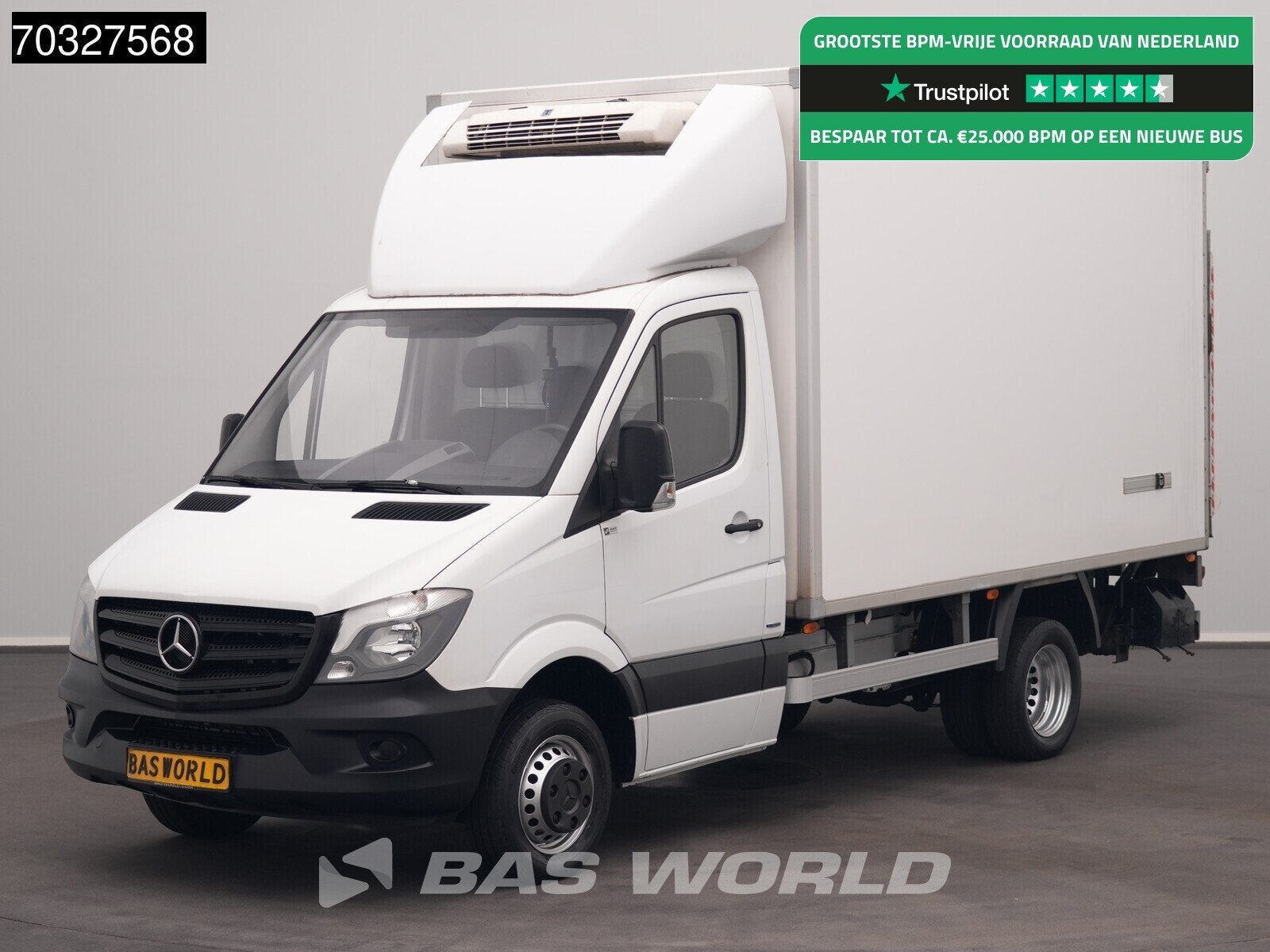 Mercedes Sprinter 516 CDI Laadklep Zijdeur FRC Koelwagen The, Auto's, Stof, Gebruikt, Euro 6, 4 cilinders
