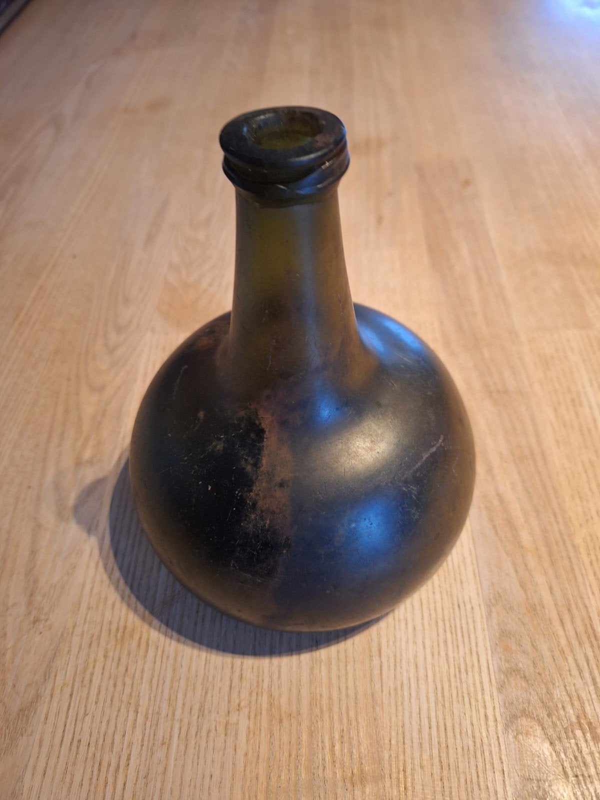 antieke wijnfles / kattekop, Ophalen of Verzenden