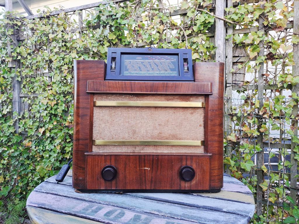 Antieke Radio met Bluetooth en Sfeerverlichting, Audio, Tv en Foto, Radio's, Ophalen