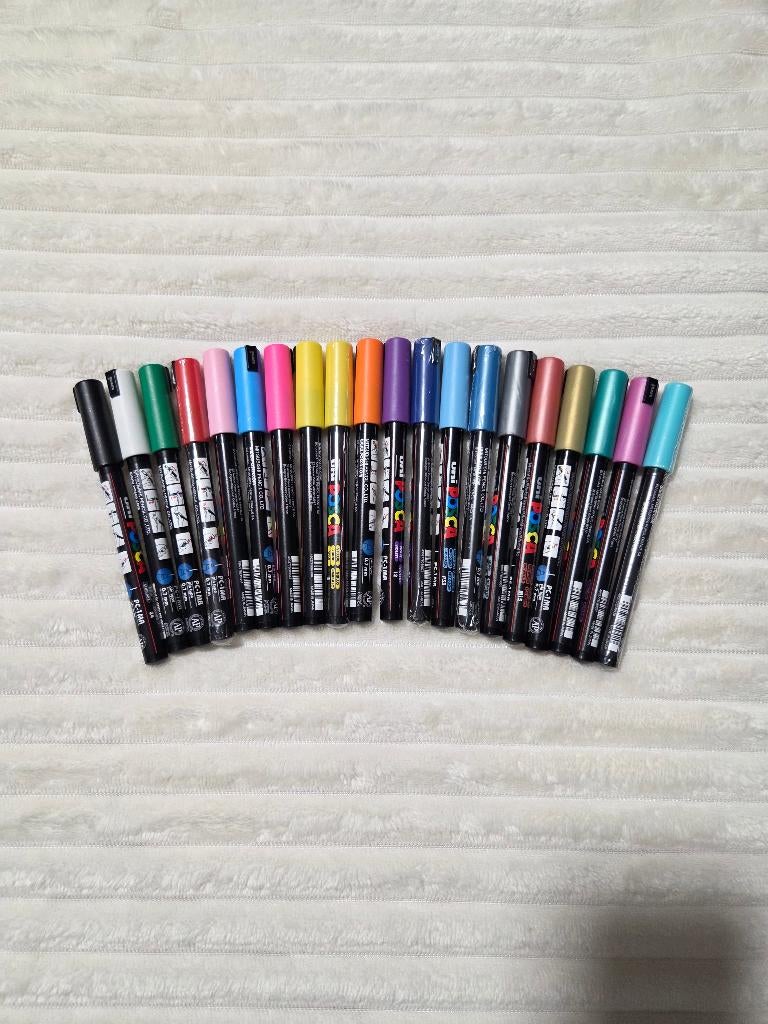 Nieuwe 20 Kleuren Posca Stiften Formaat PC1MR, Overige typen, Nieuw, ..., Ophalen of Verzenden