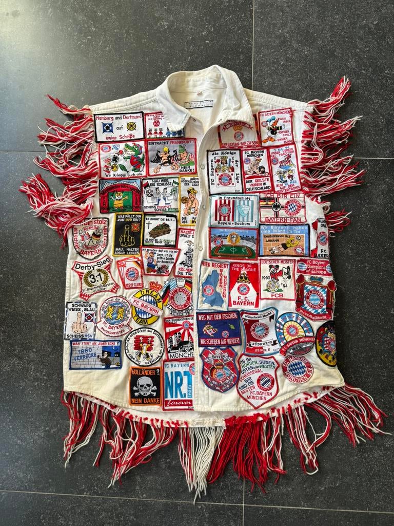 Fc Bayern munchen vintage jaren 90 kutte jas / vest, Ophalen of Verzenden, Zo goed als nieuw, Buitenlandse clubs, Shirt