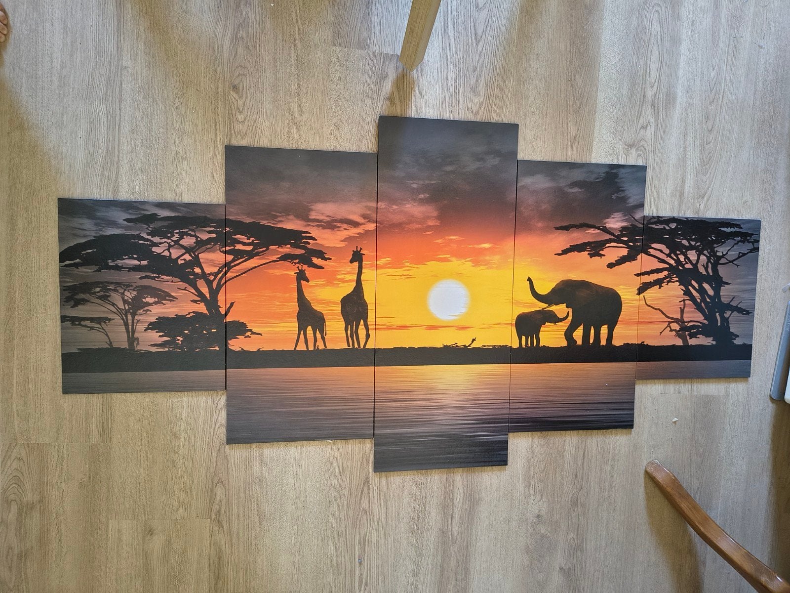 5-delig schilderij, Ophalen