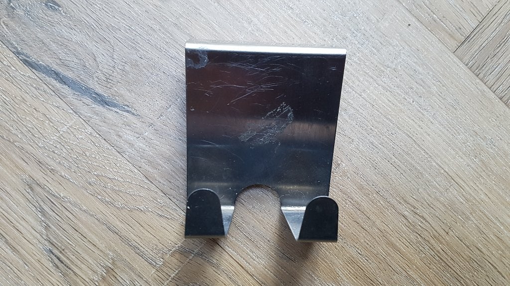 Dubbele handdoekhaak aluminium, Huis en Inrichting, Ophalen of Verzenden, Gebruikt, Overige typen