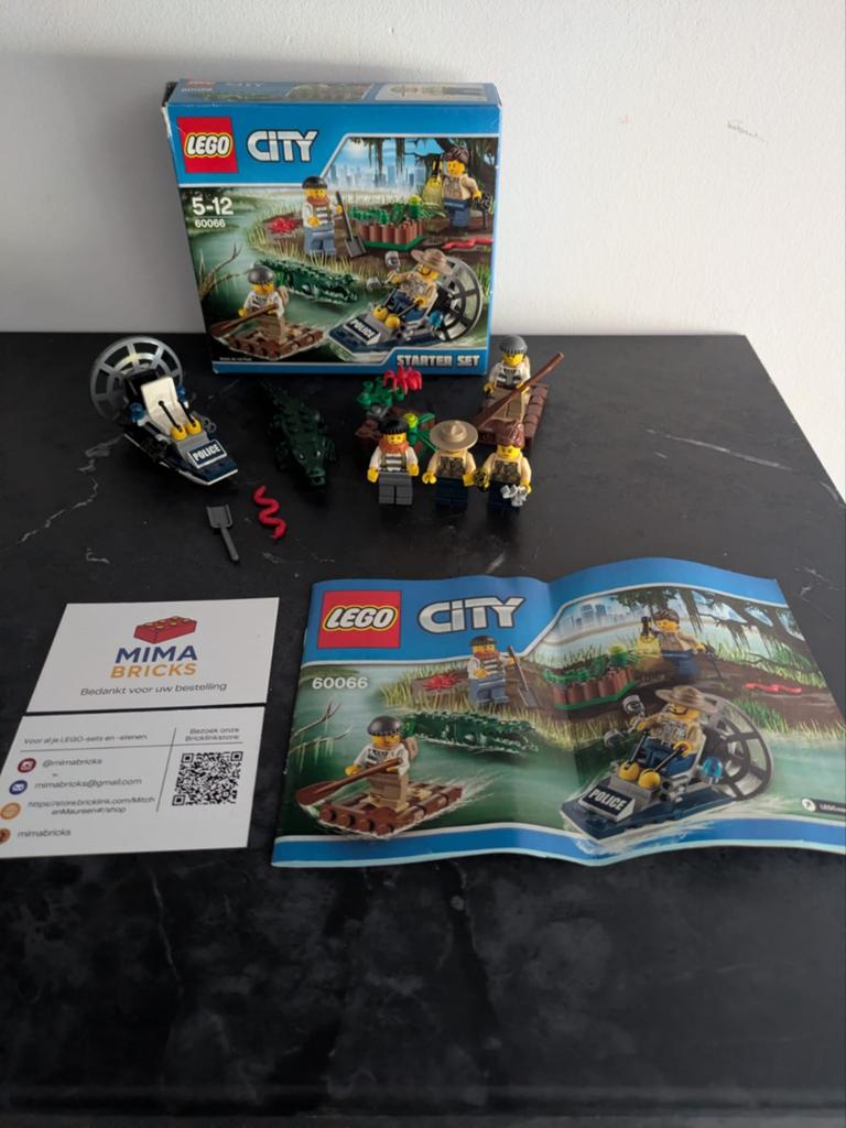 Lego City 60066 Moeras Politie Starter Set Compleet, Lego, Aastvej 1, 7190 Billund, Denmark, Ophalen of Verzenden, Compleet
