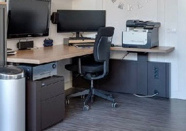 Bureau, Huis en Inrichting, Bureaus, 90 cm, Hout, Hoekbureau, Zo goed als nieuw