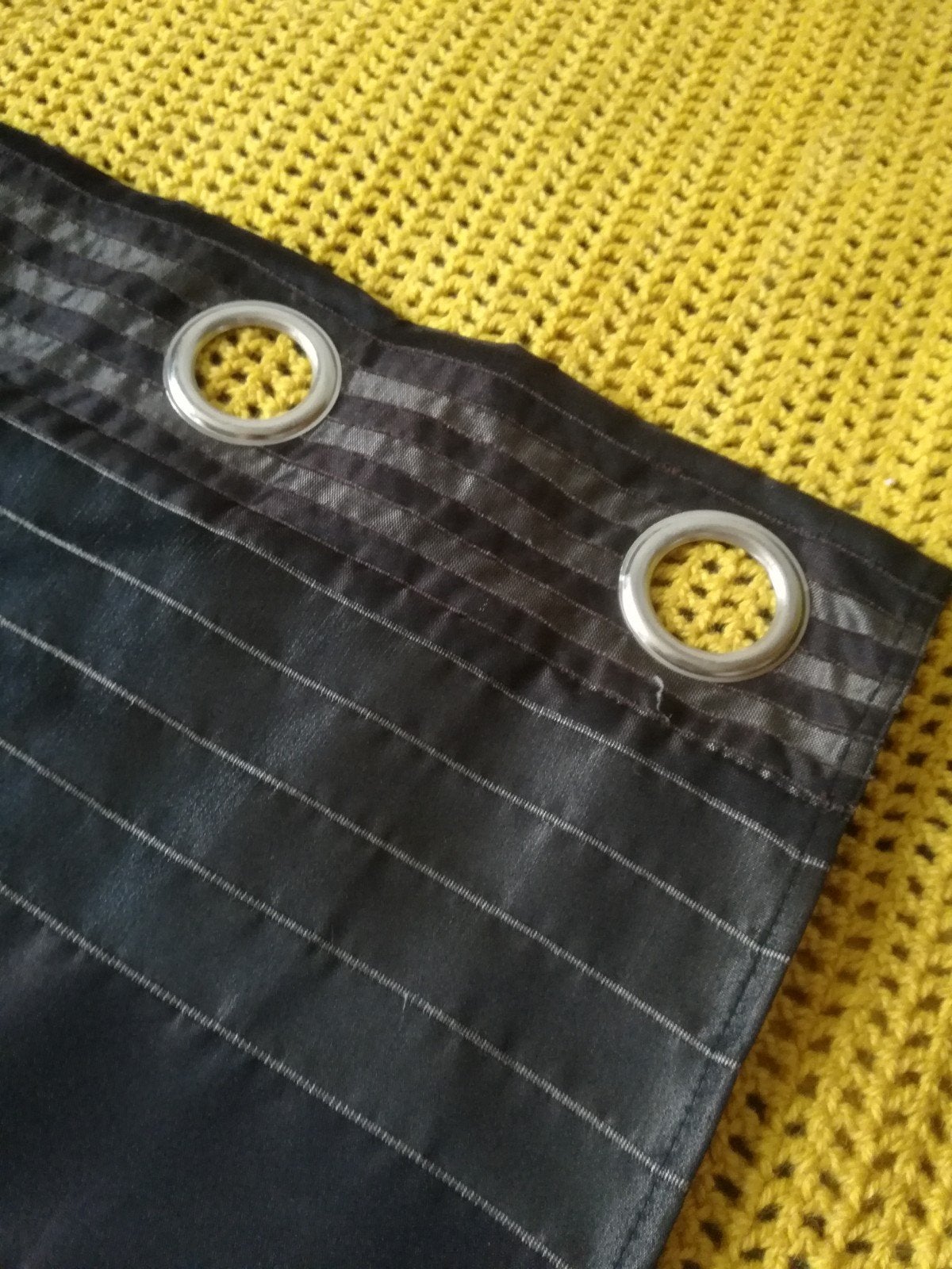 2 bruine gordijnen met ringen, 197x141 cm per stuk, Met ringen, Gebruikt, Bruin, Ophalen of Verzenden