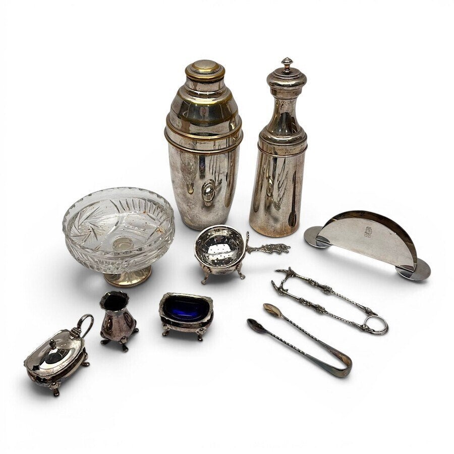 Lot divers zilver en verzilverd, Ophalen of Verzenden, Zilver