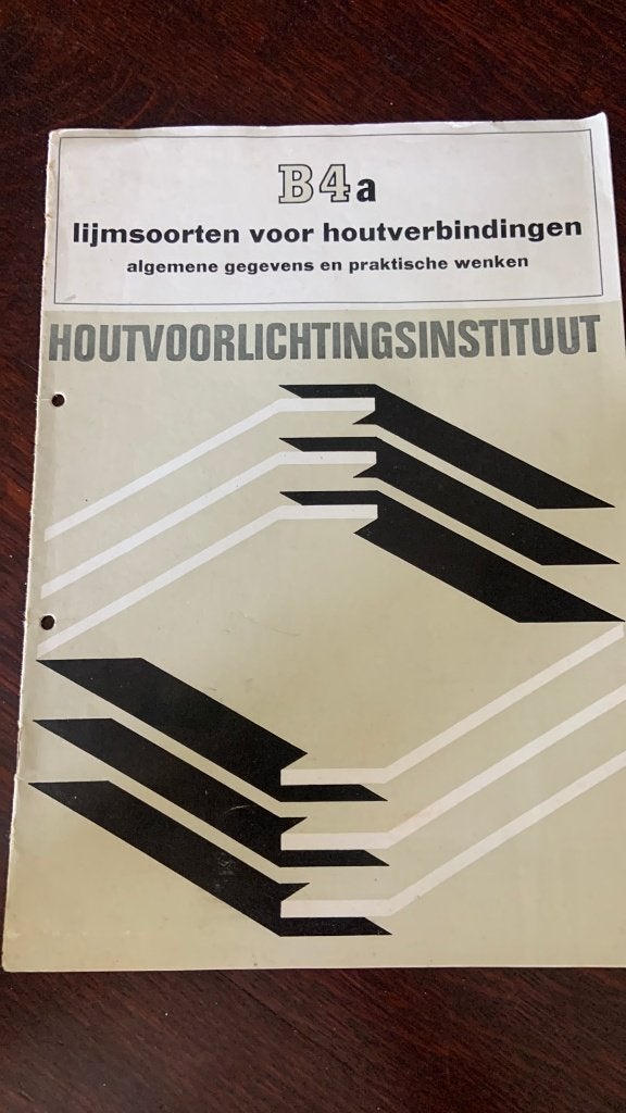 B4A lijmsoorten voor houtverbindingen - algemene gegevens e, Ophalen of Verzenden, Beta, Gelezen, HBO