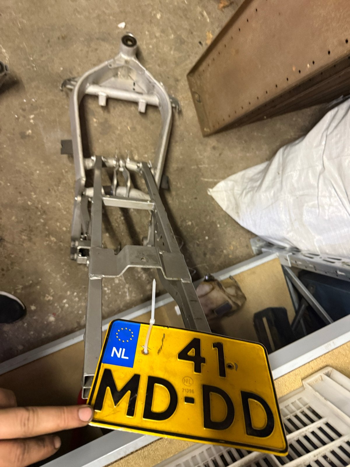 Derbi GPR Racing 125cc frame op motorkenteken (zonder WOK), Motoren, Gebruikt, Derbi, Derbi, Ophalen of Verzenden