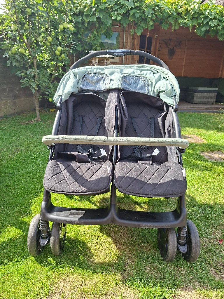 Te koop: Tweelingbuggy, Ophalen, Gebruikt, Overige merken, Verstelbare rugleuning