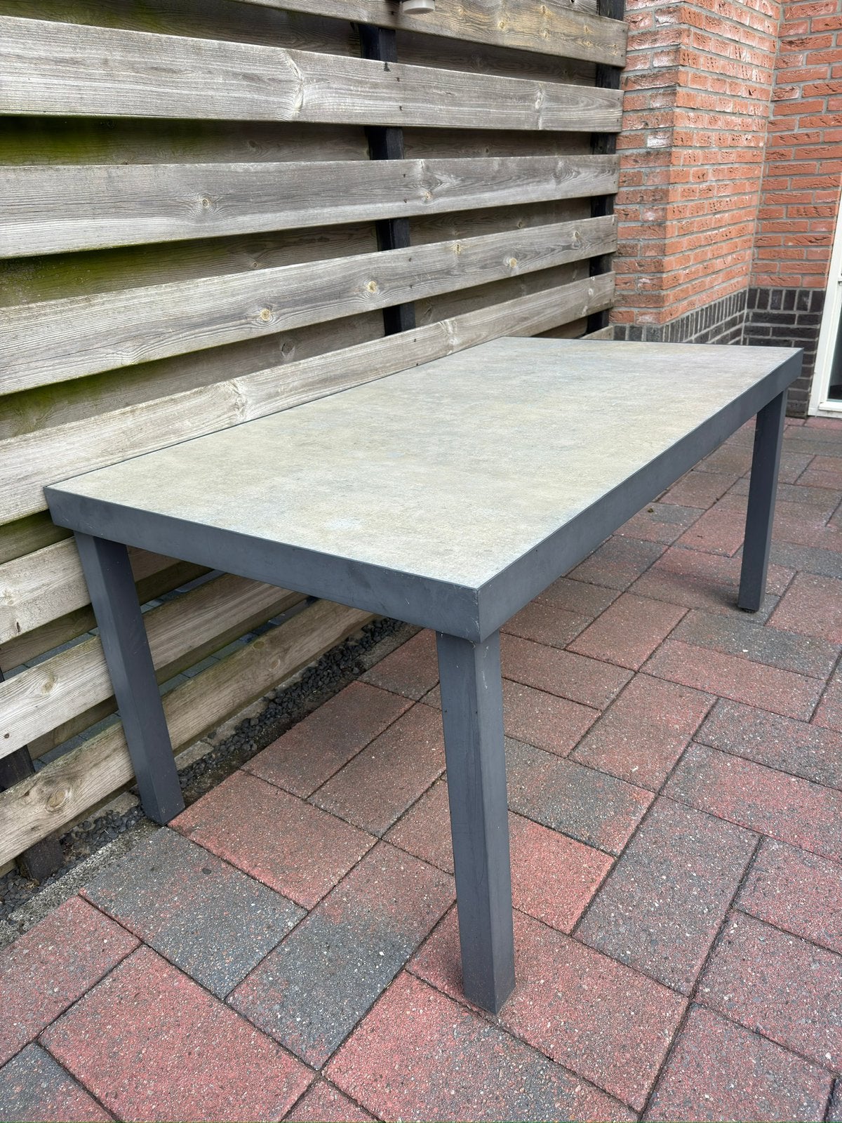 Tuintafel, Ophalen, Gebruikt, Rechthoekig, Aluminium