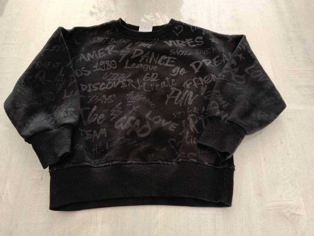 zwart grijze sweater trui zara maat 110 - 116, Gebruikt, Trui of Vest, Ophalen of Verzenden, Zara