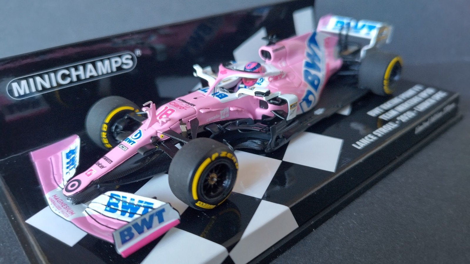 Mercedes Rp20 BWT Racing Stroll Launch 1:43 Minichamps Pol, Auto, Verzenden, ., Nieuw