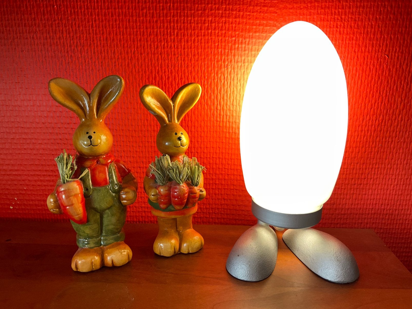 Vintage Ikea Dino ei lamp met lichtbolletje., Overige typen, Gebruikt, Vintage, E14 (klein)