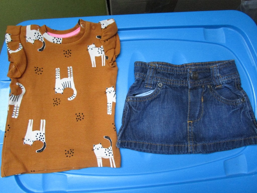 Hema setje maat 62 - rokje + shirtje, Meisje, Ophalen of Verzenden, Zo goed als nieuw, Setje