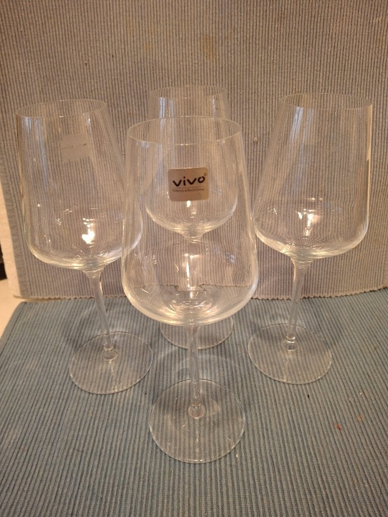 Vivo - Villeroy & Boch - 4 mooie witte wijnglazen, Glas of Glazen, --, Villeroy & Boch, Ophalen of Verzenden