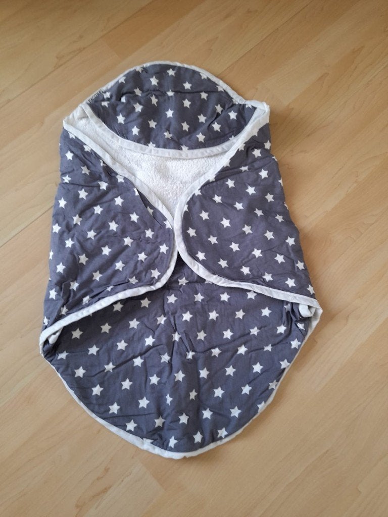 WIKKEL DEKEN VOOR IN DE MAXI COSI GRIJS MET WITTE STERREN, Ophalen of Verzenden, Zo goed als nieuw