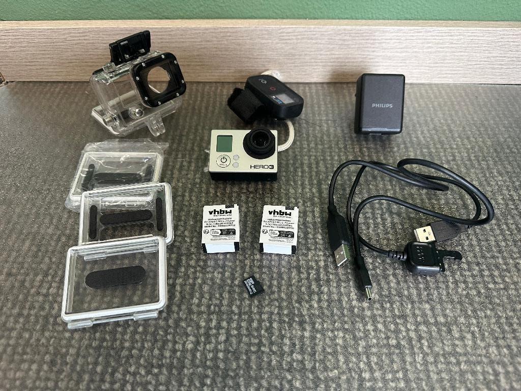 GoPro Hero, afstandsbediening, nieuwe accu’s, geheugenkaart, Audio, Tv en Foto, Actiecamera's, Ophalen of Verzenden, Nieuw, GoPro