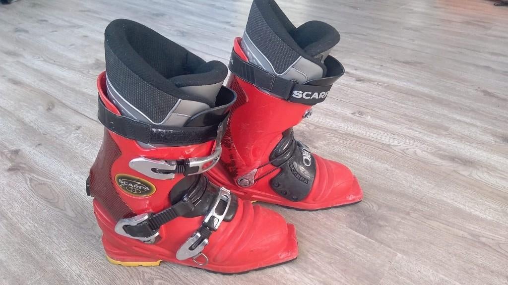 Scarpa T1 Race telemarkschoenen maat 8,5, Overige merken, 160 tot 180 cm, Gebruikt, Schoenen