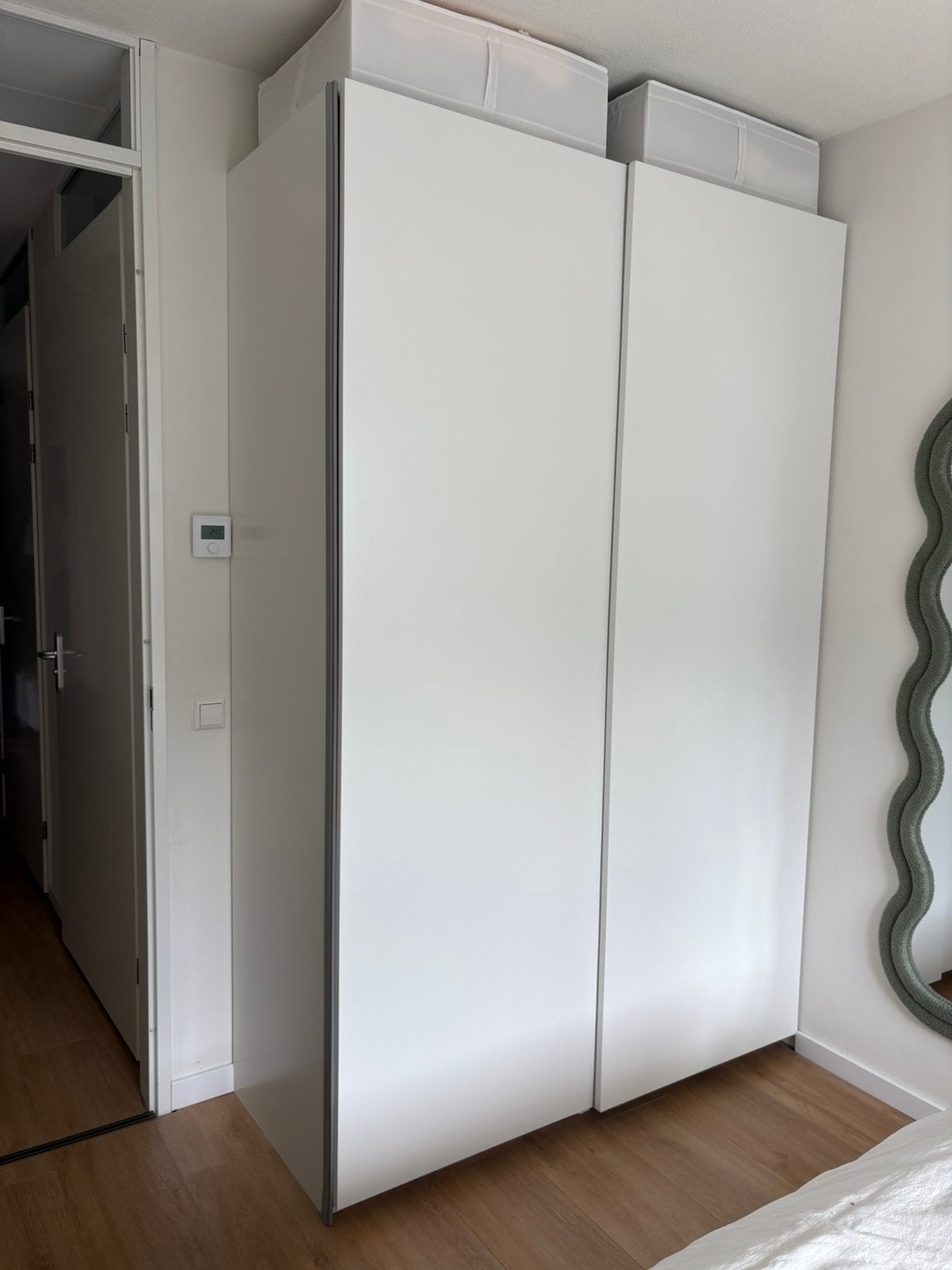Witte Ikea Pax kledingkast met schuifdeuren 150 x 58 x 236, Huis en Inrichting, Kasten | Kledingkasten, Ophalen, Zo goed als nieuw