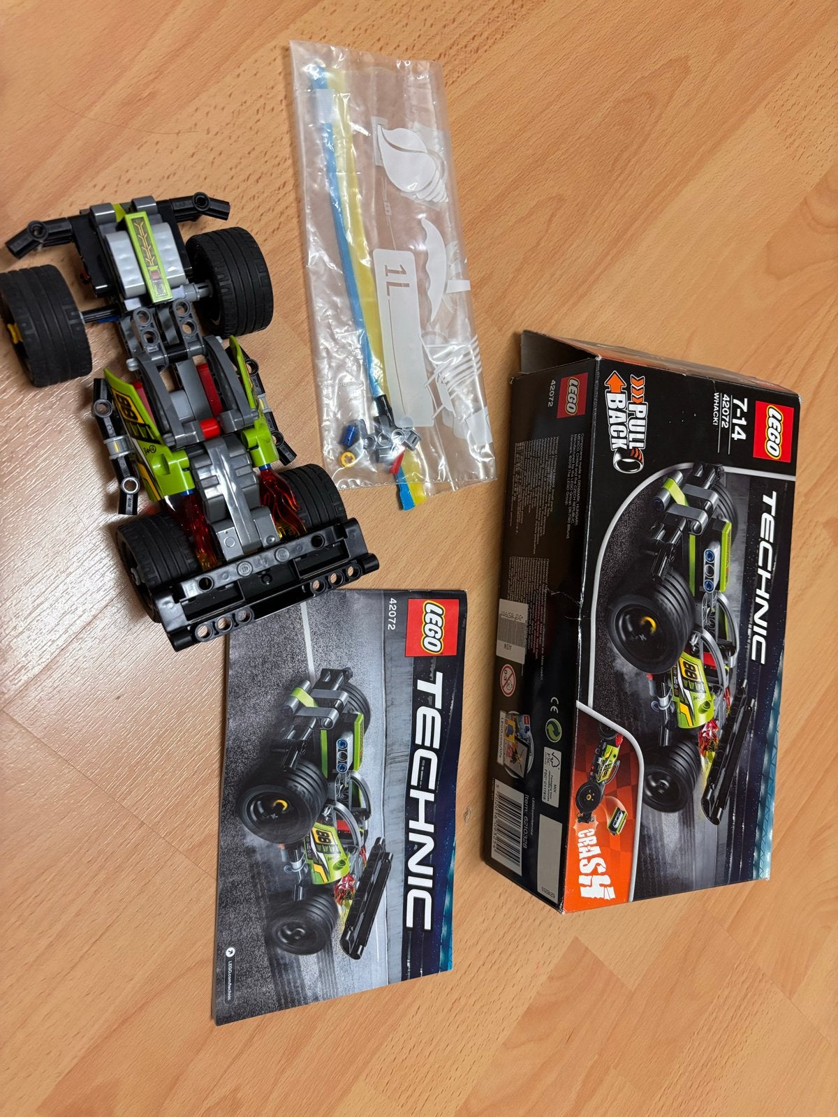 Lego Technic 42072 WHACK! Pull Back Racer, Lego, Nieuw, Ophalen of Verzenden, Complete set