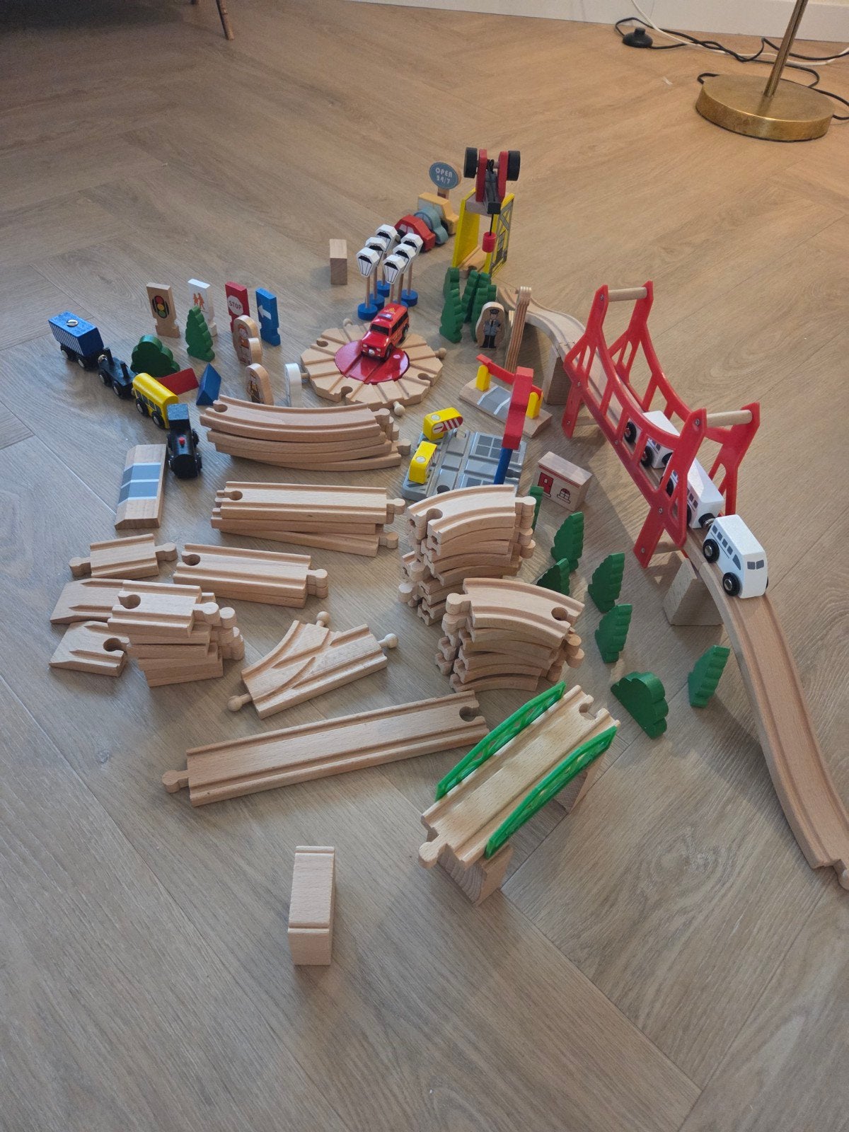 Houten treinbaan (Bandits & Angels), Kinderen en Baby's, Ophalen of Verzenden, Gebruikt, Overige typen