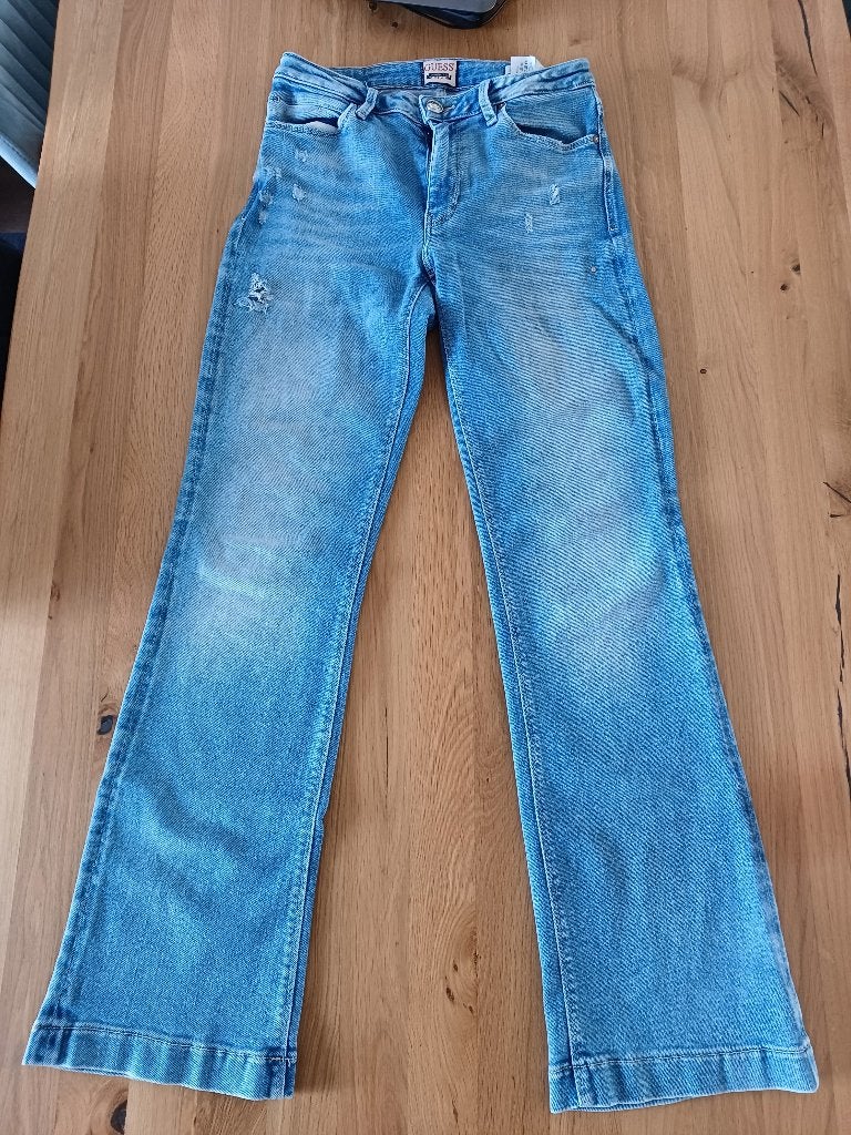 136 Guess flared/wide fit jeans, Guess, Blauw, Ophalen of Verzenden, Zo goed als nieuw