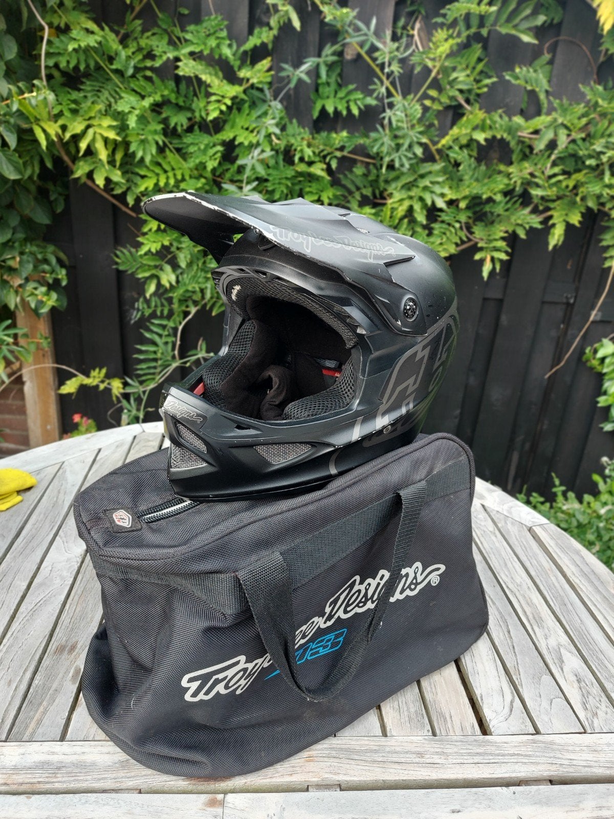 Troy Lee Designs D3 MTB Downhill Helm Zwart, S, Gebruikt, Heer, Troy Lee Designs