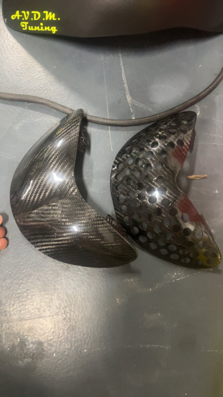 Carbon SP98 Koplamp Kappen, Ophalen