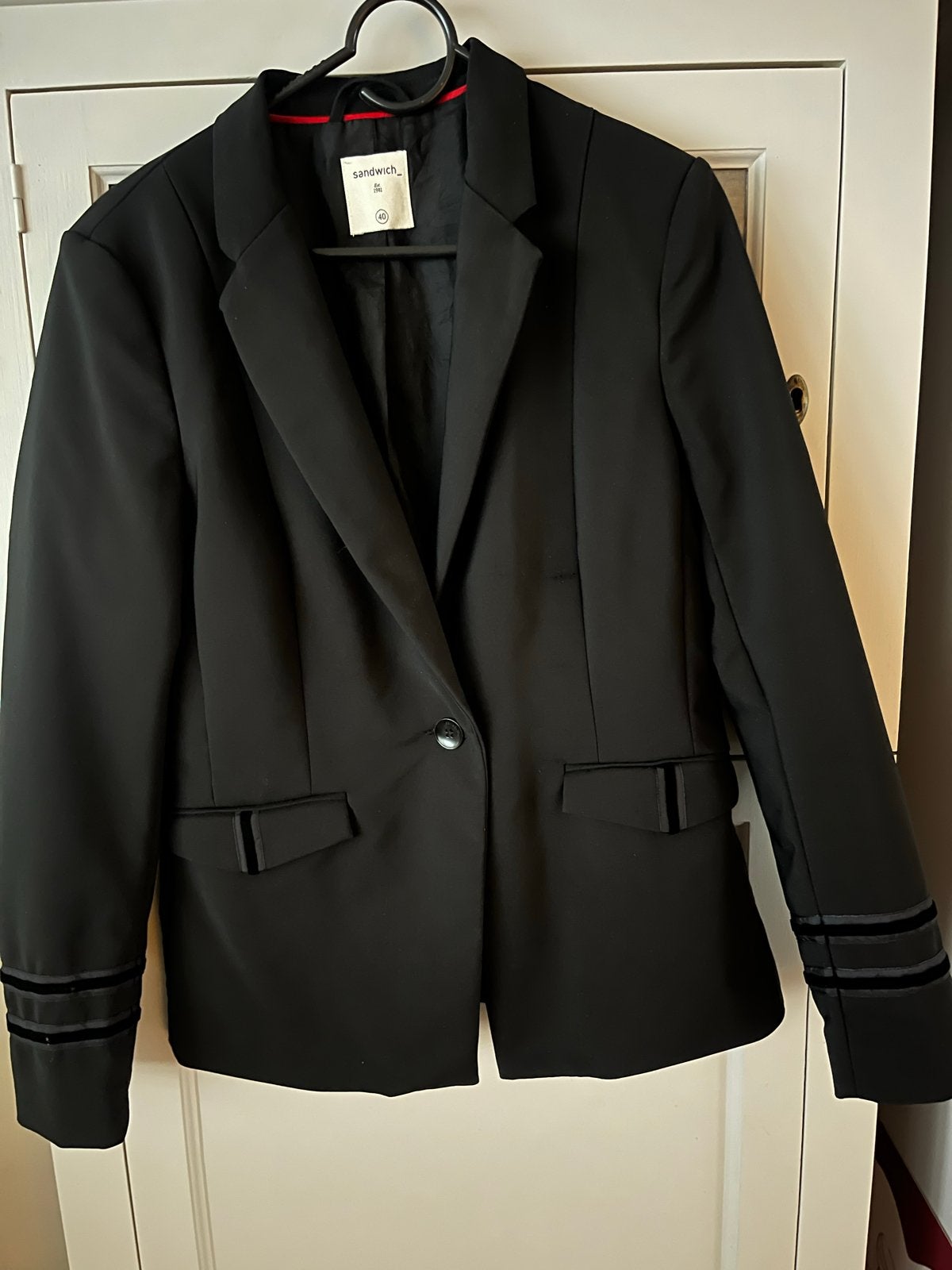 Sandwich blazer zwart maat 38, Kleding | Dames, Jasjes, Kostuums en Pakken, Maat 38/40 (M), Zwart, Ophalen of Verzenden, Zo goed als nieuw